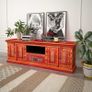 TV Cabinet Solid Mango Wood Pink Hand Painted Image 8
