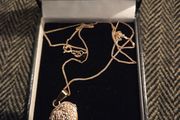 Italian 925 Sterling Silver Heart Locket Necklace with Rose Gold finish