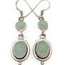 Vintage 925 Sterling Silver & Amazonite Earrings Image 3