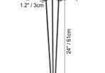4Pcs Metal Table Legs 24 Inch 3-Rod Hairpin Furniture Legs DIY Home Bench Dining Desk End Coffee Table Feet Accessories