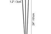 4Pcs Metal Table Legs 24 Inch 3-Rod Hairpin Furniture Legs DIY Home Bench Dining Desk End Coffee Table Feet Accessories