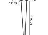main image for ad 4Pcs Metal Table Legs 24 Inch 3-Rod Hairpin Furniture Legs DIY Home Bench Dining Desk End Coffee Table Feet Accessories