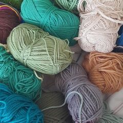 Large Bundle of Assorted Knitting & Crochet Yarn - Mixed Colours & Textures