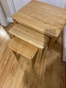 Nest of Tables Solid Oak
