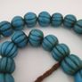 Antique African Turqouise Blue Melon Shape Beads Necklace Strands Image 3