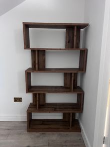 Dark Oak Effect Shelving Unit