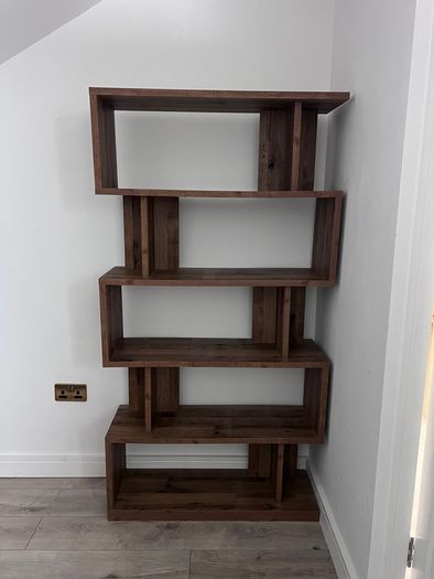 Dark Oak Effect Shelving Unit