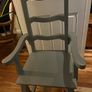 Rustic 8-Seater Solid Wood Dining Table & 8 Painted Ladderback Chairs Image 3