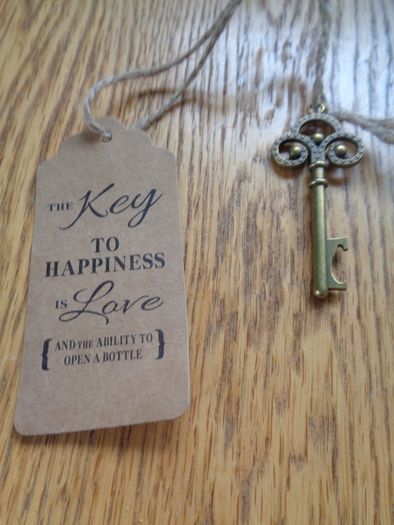 Key Shaped Bottle Opener x 3 With Souvenir Card for Sale