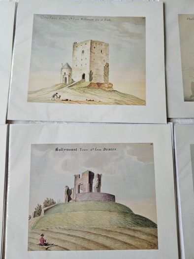 Beranger's Antique Buildings Of Ireland X 50 Prints. Each In A Sleeve With Clear Front. All In Mint Condition. See Photos For Same.
