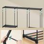 Open Wardrobe, Clothes Rail, 5 Hanging Compartments, Large Space, for Bedroom, Living Room, 205 x 43 x 166 cm, Black Image 4