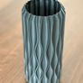3D Printed Vase, Modern Textured Flower Vase, Minimalist Home Decor Image 5