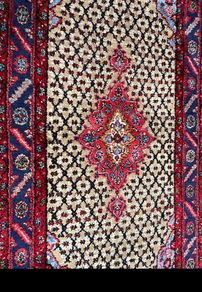 Beautiful Colourful Persian 9ft x 4ft Tribal Koliai hand knotted wool carpet rug.