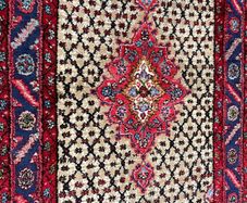 Beautiful Colourful Persian 9ft x 4ft Tribal Koliai hand knotted wool carpet rug.