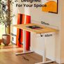 Electric Standing Desk Height Adjustable 120 x 60cm, Sit Stand Desk with 4 Memory Smart Pannel for Home Office with Splice Board Image 8
