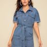 New Stunning Denim Dress Image 3