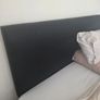 Black Double bed base wit Head board Image 2