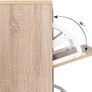 shoe cabinet with 3 flaps shoe rack Schuhkipepr shoe chest, oak-colored, adjustable 60 x 120 x 24 cm (W x H x D), oak look Image 3