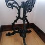 Wooden Table with Cast Iron Base Image 4