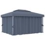 Gazebo with Curtain and String Lights 4x3 m Anthracite Image 2