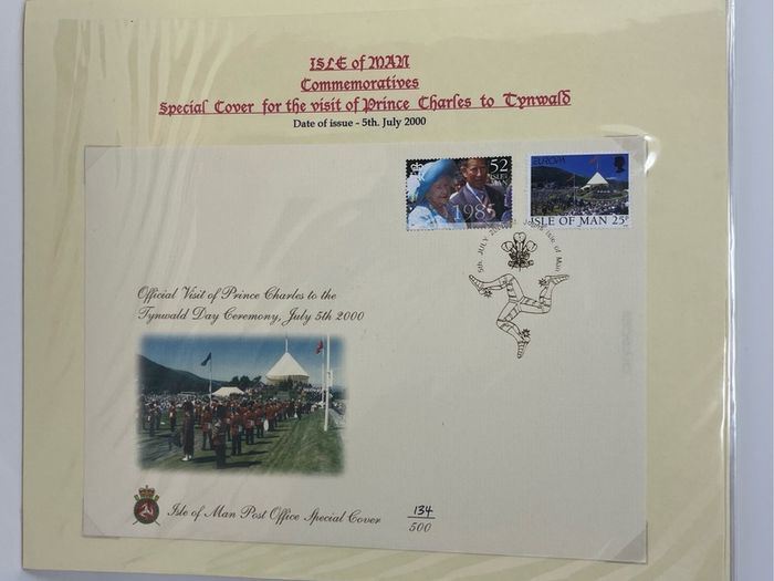 24 Beautifully written up Isle of Man display pages with lots of postcards and stamps. Maps, IOM TT and Manx cat noted