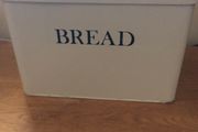 Vintage Like - Shabby Chic Enamel Rectangular Light Grey Bread Bin in good clean condition