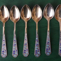 6 silver teaspoons