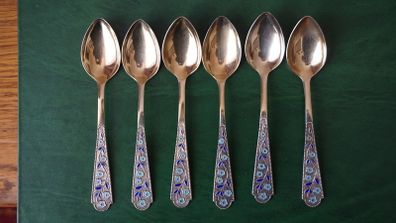 6 silver teaspoons