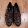 Geox Dark Brown Chocolate Respira Leather Buckle Loafers Mocassins 6UK/39EU Image 2