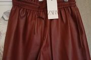 Zara faux leather shorts brand new with tags Postage included