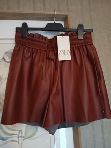Zara faux leather shorts brand new with tags Postage included