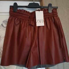 Zara faux leather shorts brand new with tags Postage included