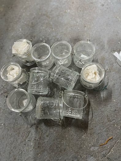 glass bottles
