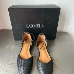 Black leather shoes sandals