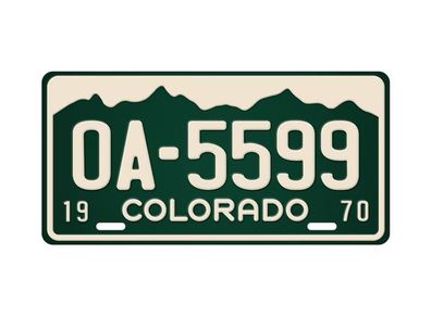 Vanishing Point Dodge Challenger OA-5599 Replica Movie American License Plate
