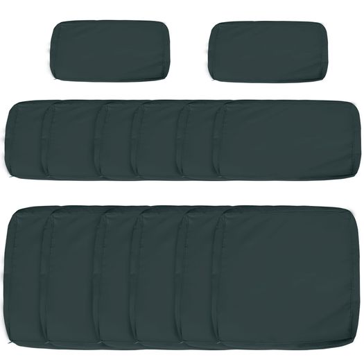 Garden Rattan Sofa Cushion Polyester Cover Replacement Outdoor- No Cushion Included, Dark Grey