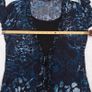 Roman Blue Black Abstract Printed Ruffle Trim Cardigan Top 14UK/42EU Image 9