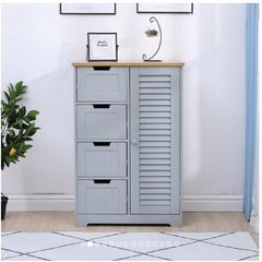 Bathroom Furniture Range With Drawers Cabinet, Grey