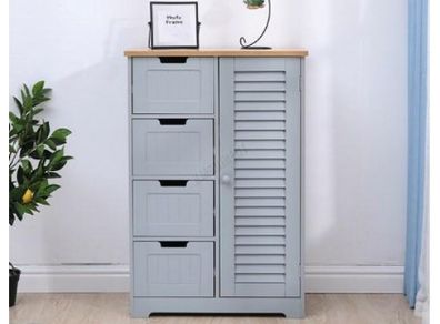 Bathroom Furniture Range With Drawers Cabinet, Grey