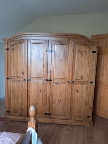 Mexican pine 4 door wardrobe