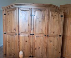 Mexican pine 4 door wardrobe