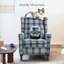 Recliner Chair Armchair Adjustable Single Chair Sofa for Relaxing Accent Chair Pushback for Living Room Bedroom Wing Back Reclining | Grey Image 3