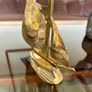 Mid Century Modern Vintage Brass Sloop Ship Paperweight Image 4