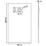 Shower Base Tray SMC Grey 120x70 cm Image 8