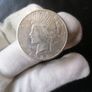 1923 US Silver Peace Dollar Coin Image 2