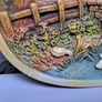 Vintage 3D wall plate Cottage by the River Image 6