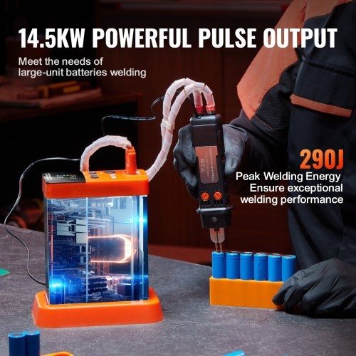 Battery Spot Welder, 14.5KW Capacitor Energy Storage Pulse Battery Spot Welder with 73B Welding Pen, 801D High Power Spot Welding Equipment