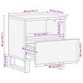 Bedside Cabinets 2 pcs 40x33x46 cm Solid Wood Rough Mango Image 4
