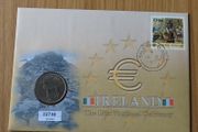 Ireland the last national currency cover punt coin - Battle of Kinsale 1601 stamp