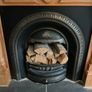 Fireplace Pine Wooden Frame with Cast Iron Insert Image 3